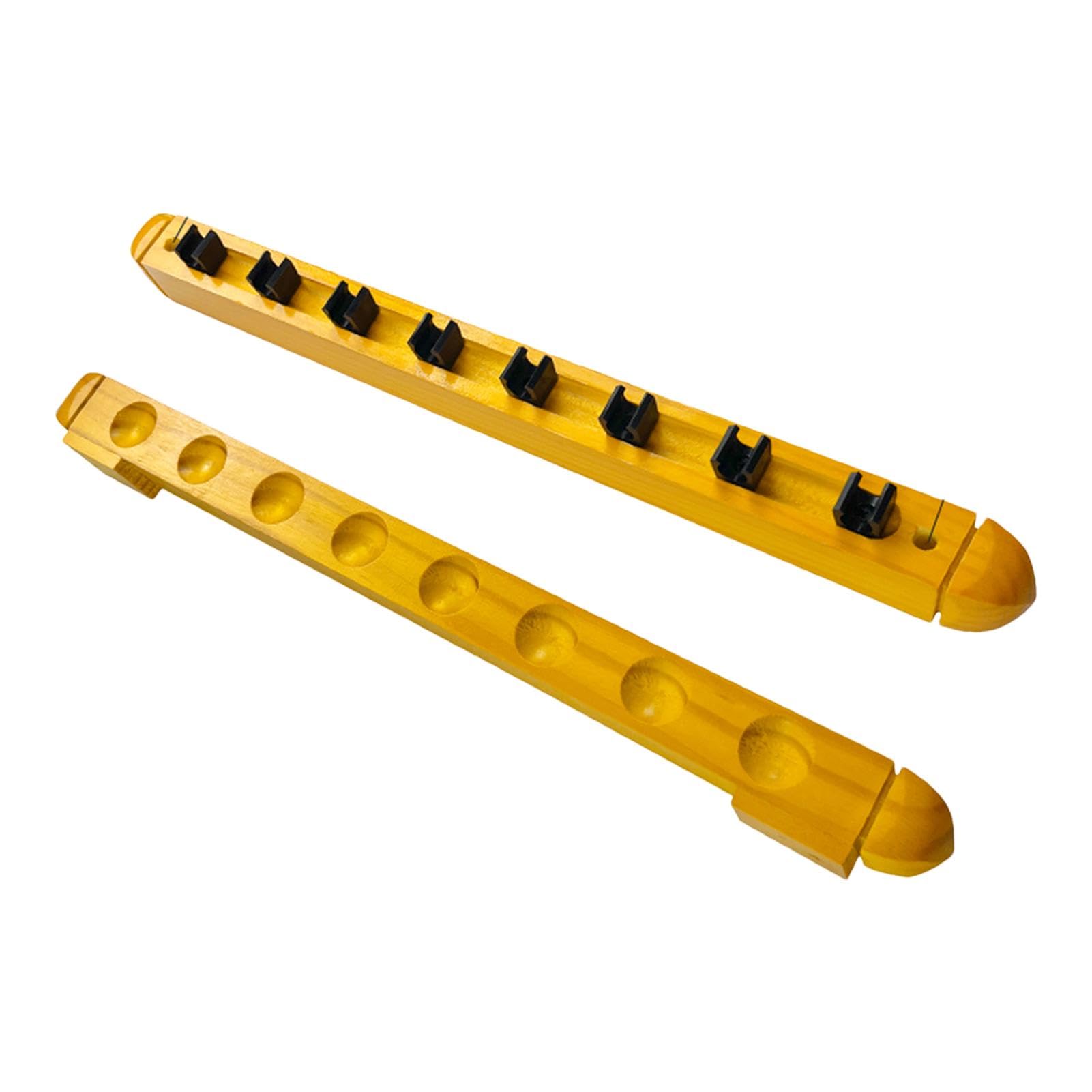 Wandhalterung für Billardqueues, 2-teiliges Billardqueue-Halter, kompakter Holz-Queue-Halter für 8 Billardqueues,