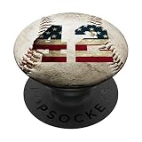 Baseball number 42 with American USA flag phone stand PopSockets PopGrip: Swappable Grip for Phones & Tablets