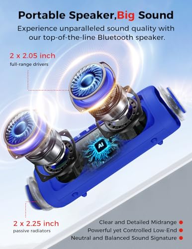 Image of Fun Flicks Karaoke Machine with Wireless Mics, Bluetooth Speaker, RGB Lights, 5 Voice Effects, Portable Sound System for Home, Party, Outdoor, for Kids & Adults (1pcs-Night Blue)