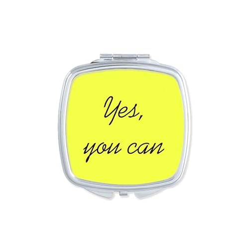 Yes You Can - Espejo de doble cara para maquillaje de bolsillo compacto portátil