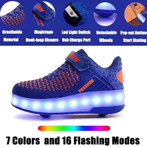 Image of Ylllu Kids LED Roller Skate Shoes with Wheel Light up Roller Shoes Gift for Girls Boys Children