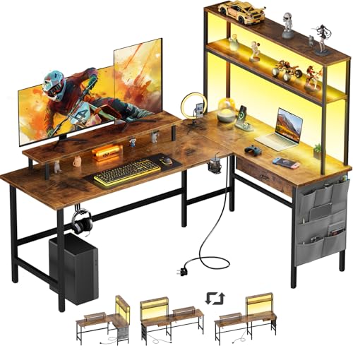 Amazon | HLFURNITURE L字デスク 幅150cm ゲーミングデスク パソコン