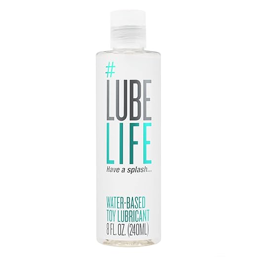 LubeLife Water Based Lube – Toy-Safe Personal Lubricant for Men, Women & Couples, Travel Size, Non-Staining, Easy Clean-Up, 8 Fl Oz