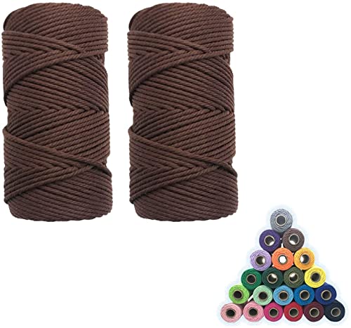 マクラメ ロープ 3mm 200m×2個 手芸 紐 ナチュラルコットン ハンドメイド 素材 編んで DIY マクラメ タペストリー 飾などに 壁掛け 工芸品 編み物