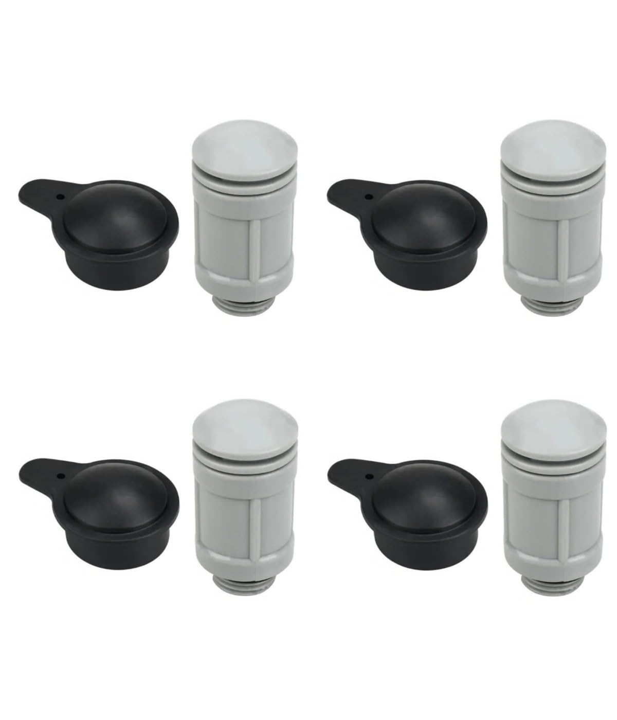 Evasylian Pool Air Jet Valve And Cover Set, Above Ground Pools Equipment Maintenance Parts, Pressure Regulation, For Pool Inlet Valve Replacement, 8 Pieces
