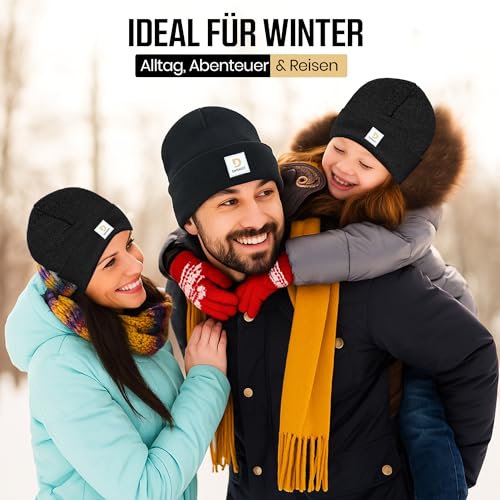 DANAEST Kuschelige Strickmütze – Fold-up Cuff, urbaner Look, warm & bequem – Oliv Meliert