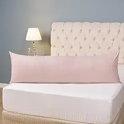 Fronha Para Travesseiro de Corpo Avulsa 1,50m x 0,50m Xuxão Gigante 200 Fios Toque Macio (Rosê)