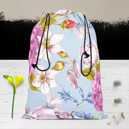 Image of ArtzFolio Floral Roses D1 | Reusable Sack Bag | Bag for Gym, Storage, Vegetable & Travel