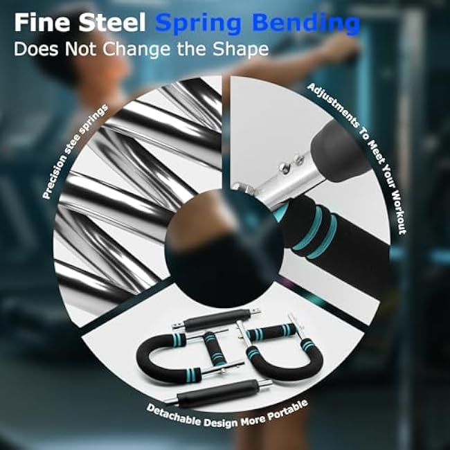 Twister Arm Trainer, 60-100lb Adjustable Chest Workout Equipment, Portable Power Twister Bar, Detachable Design, Arm Trainer for Men, Chest Trainer for Men, Shoulder Muscle Training, Fitness Anywhere