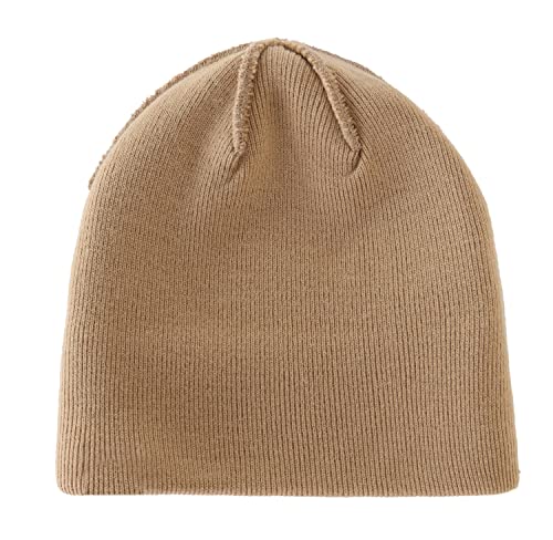 Image of Home Prefer Mens Winter Hats Acrylic Knit Cuff Beanie Cap Warm Womens Beanie Hat