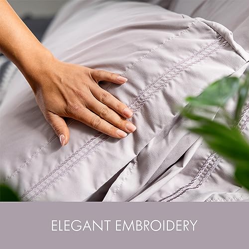Image of ClevaHome Full Sheets Set - 6 Piece Fitted Bed Sheet Set, Purple Dove