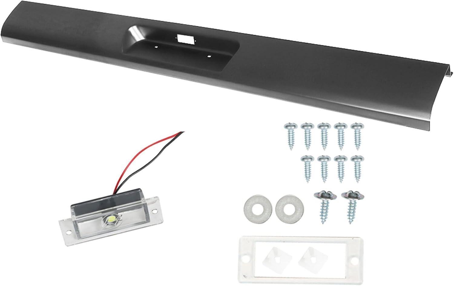 labwork Steel Rear Roll Pan with License Light Lamp Screws Replacement for Toyota Tacoma Standard Bed 1995-2004