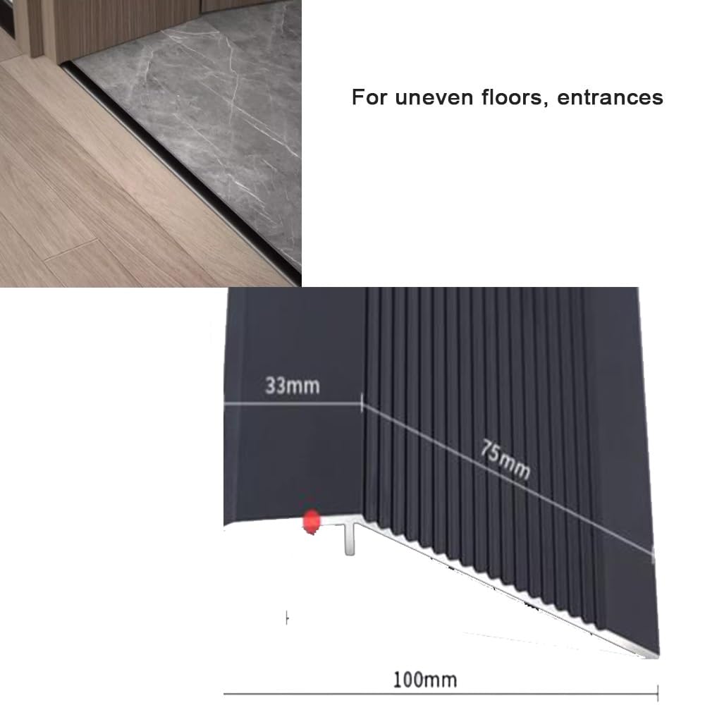 Zuschneidbare Boden-Übergangsstreifen, Aluminium, für Teppich/Eingangstür/Fliesen, 120 cm, goldfarben, 120 cm