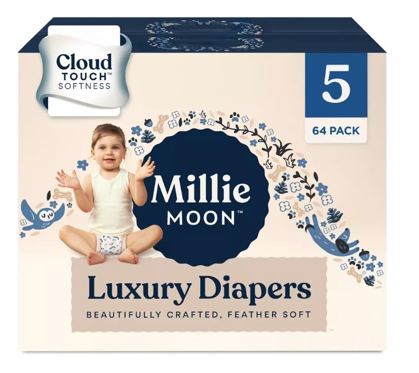 Millie Moon Luxury Diapers - (Size 5 and Count 64)
