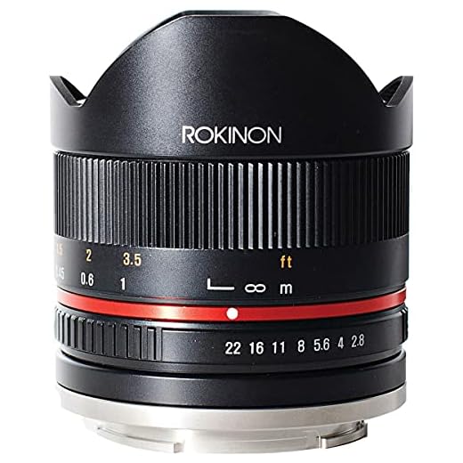 Rokinon 8mm F2.8 UMC Fisheye II (Black) Fixed Lens for Canon EF-M Mount Compact System Cameras (RK8MBK28-M)