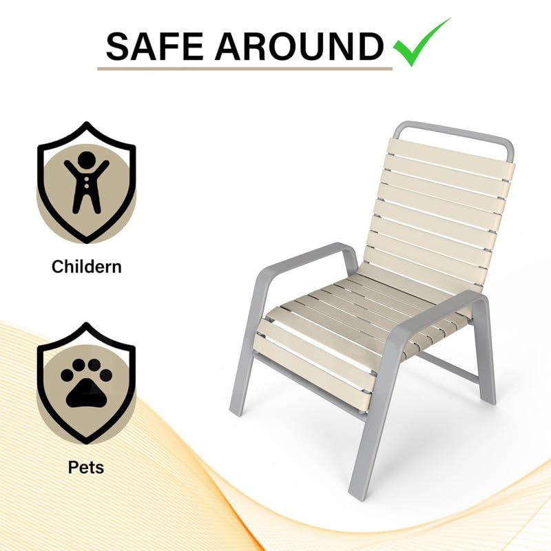 2" x20' ft Vinyl Patio Furniture Repair Strap Matte Finish Gray + 20 Rivets!