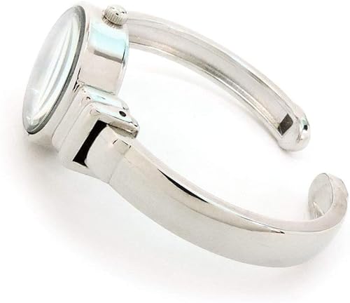 Miniatura 3 de Reloj de pulsera de pulsera de metal plateado para mujer de tamaño pequeño, plateado, Moderno