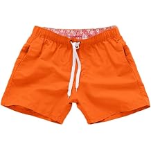 Mens Ling Swim Trunks Pants Loose Quick Workout Men's Dry Swim Pants Three Shorts Beach Plain Quarter Men's Swim