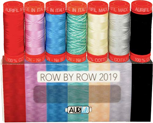 Kit de Hilos Aurifil 7 Carretes Pequeños 50 Weight miniatura 1