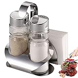 ★Material--2-teiliges Set aus Edelstahl und Glas, einschließlich Halterung, Volumen: 40 ml