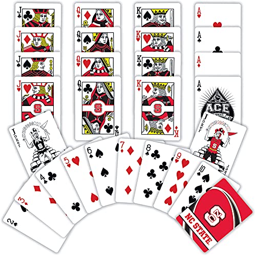 Image of MasterPieces Officially Licensed NCAA NC State Wolfpack Playing Cards - 54 Card Deck for Adults