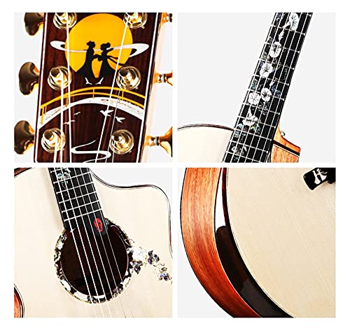 YYYSHOPP Guitare Acoustique en Bois Massif Dadamu, Touche de 41 Pouces, Guitare Magnifiquement motrice à Motifs Guitare… - Les Beatles, Paul McCartney, John Lennon, RIngo Starr, George Harrison YYYSHOPP Guitare Acoustique en Bois Massif Dadamu, Touche de 41 Pouces, Guitare Magnifiquement motrice à Motifs Guitare… – Image 5
