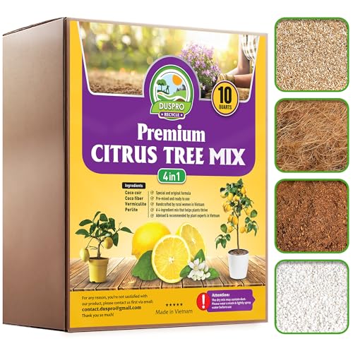 DUSPRO Citrus Tree Potting Soil Mix for Potted Lemon Tree, Specialized for Oranges, Fruit Tree...