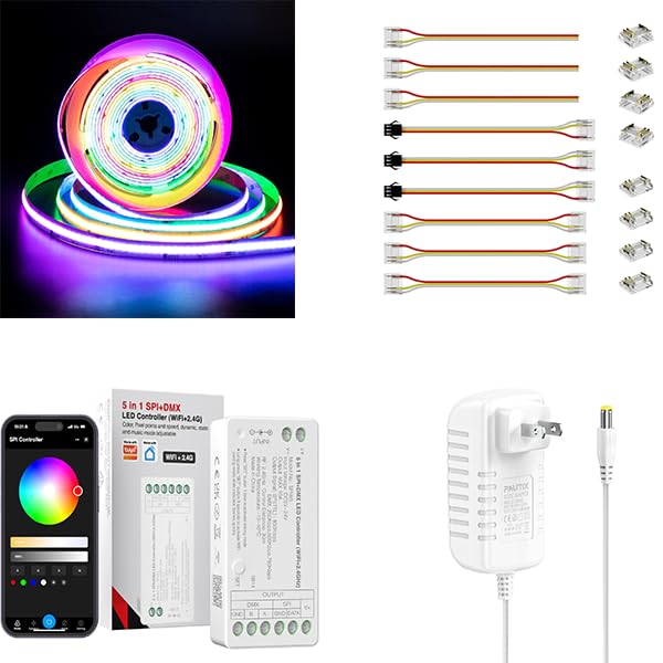 Tira LED RGB Smart IC PAUTIX 5m con Control WiFi y Adaptador 24V miniatura 1