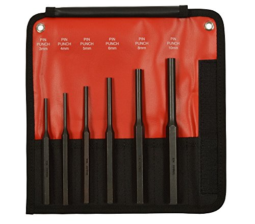 Mayhew 66251 Pin Punch Set, 6-Piece, Black Oxide Finish
