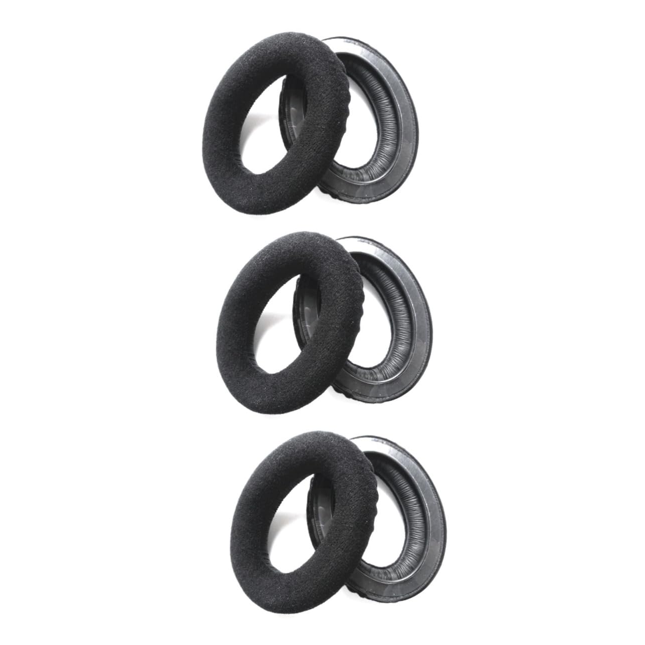 PartyKindom 3piezas Almohadillas De Repuesto para Auriculares Almohadillas Negras Cómodas y Duraderas Mejora El Rendimiento De Graves