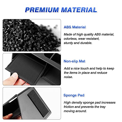 Image of Karltys Center Console Organizer, Storage Box with Non-Slip Silicone Mat, Center Console Tray Insert Secondary for VW Volkswagen Golf GTI R MK8 2022-2025 2026 Accessories