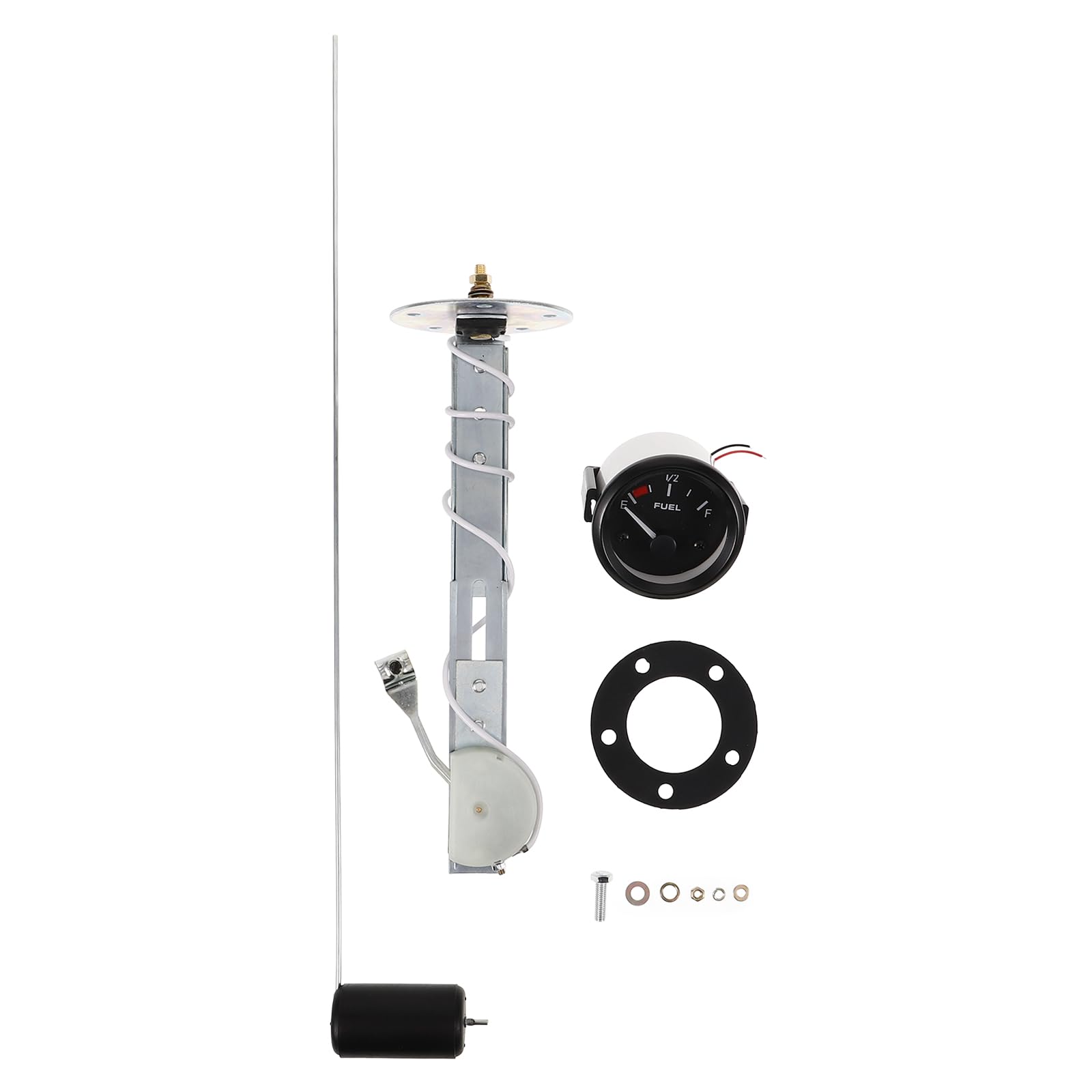Sosoport Jauge à Carburant Voiture 12V 52 MM Noir Flotteur Indicateur Niveau Carburant pour Véhicule Compteur de Précis Accessoires Automobiles de Remplacement