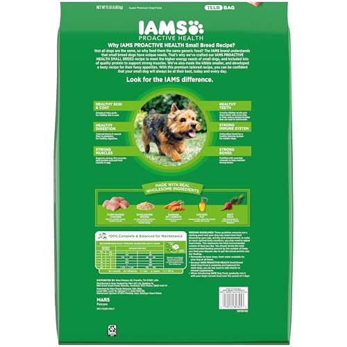 IAMS Proactive Health Small Breed Dog Food Dry, Chicken, 15 lb