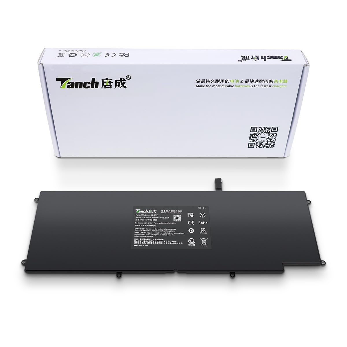 Tanch Batteria per computer portatile RC30-0196 per Razer Blade Stealth (2016) v2 RZ09-01962 Blade Stealth 2017 RZ09-01963E31 Blade Stealth (i7-7500U) 11,4V 4640mAh 53Wh