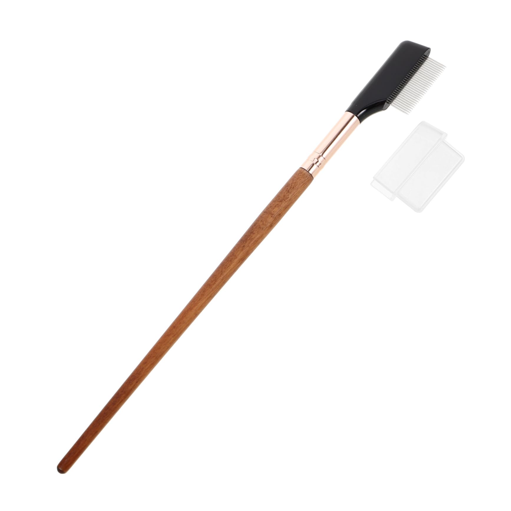 minkissy Metal Teeth Eye Makeup Brush Tool Eyelash Separator Eyebrow Brush Grooming Tool for Women