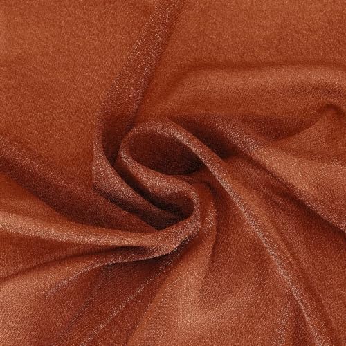 Image of Wedding Glitter Arch Draping Fabric Terracotta 1 Panel 29 inch x 6.5 Yards Sheer Backdrop Curtain Drapery for Wedding Ceremony Birthday Party Indoor Ceiling Decor