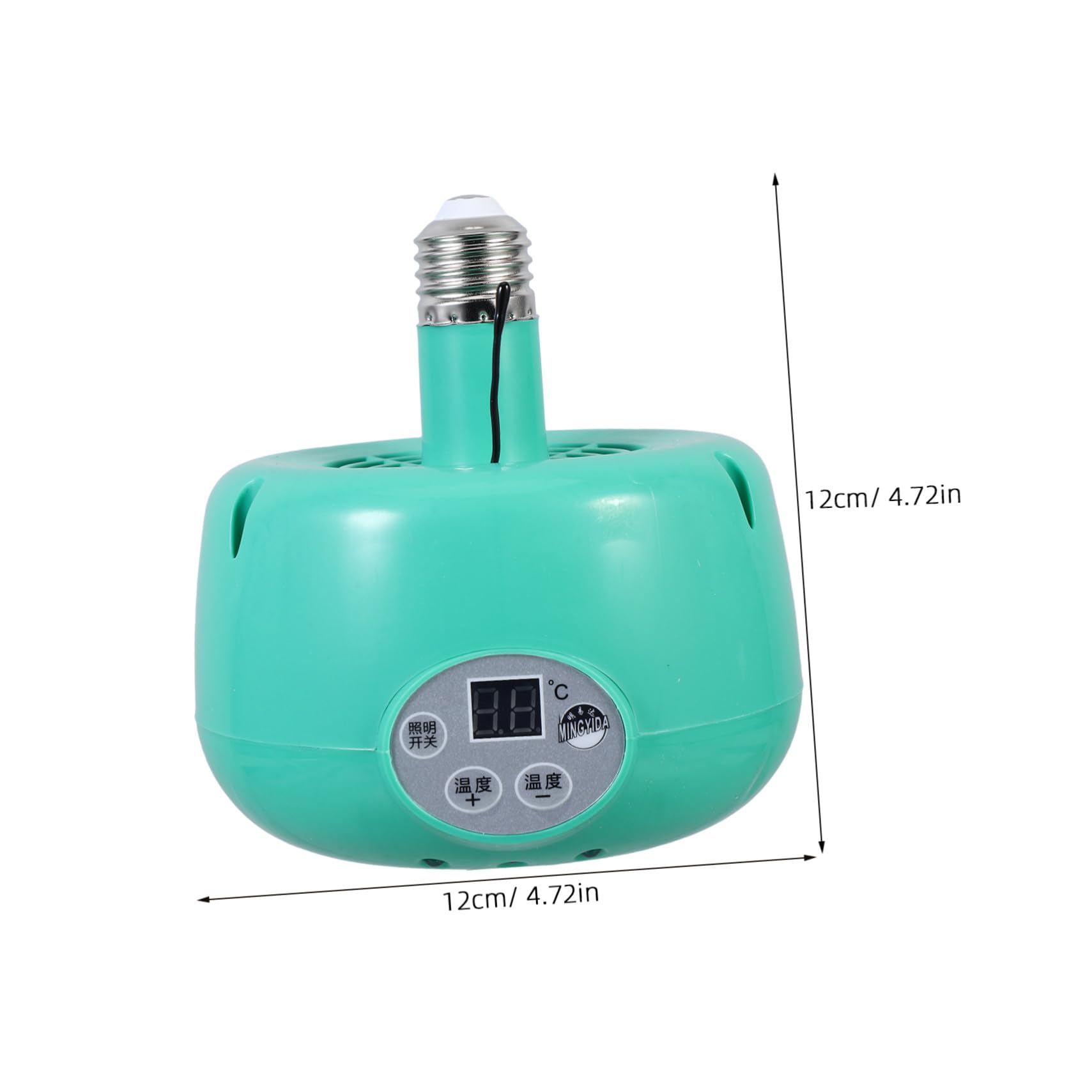ORFOFE Lámpara Calefactora Ajustable Para Cría De Pollitos Con Emisor De Calor Seguro De Plástico Verde Luz Cálida Para Mascotas Reptiles y Aves Temperatura Regulable Para Gallineros y in