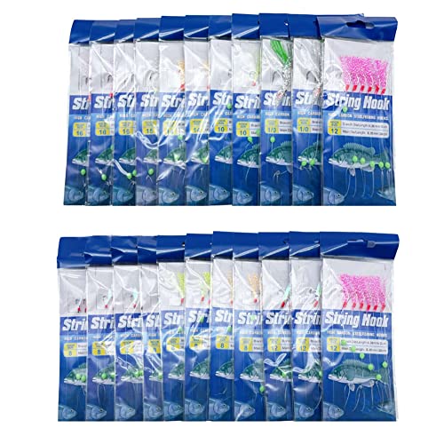 FedMois 22er Pack Meeresvorfächer Heringsvorfächer Vorfach Körder mit Haken für Meeresangeln Cover