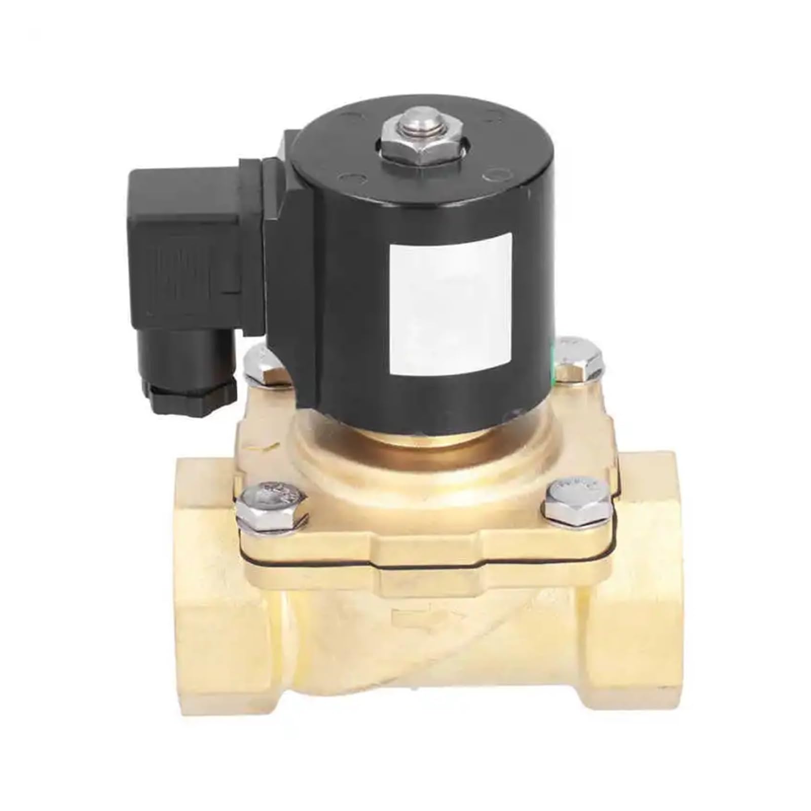 QEFHSVVZE AC DC Electric Solenoid Valve G1-1/2in Thread Diaphragm Type Straight Pull for Water Gas 2W41-40GBN Industrial Supplies(DC 12V)