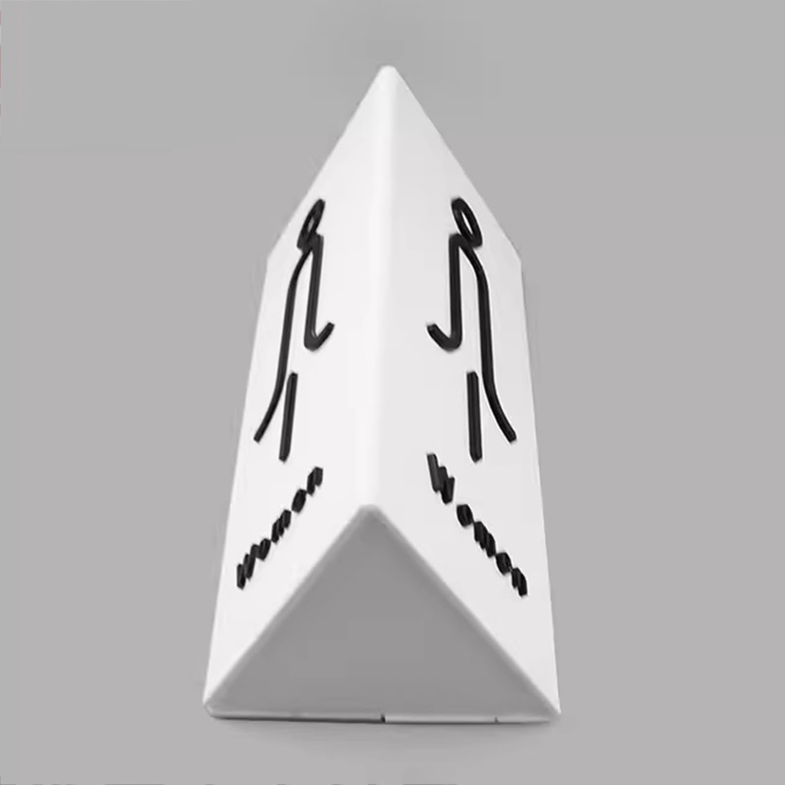 Letrero de baño Letrero de baño Señalización acrílica for inodoro, letreros for puerta de baño de doble cara con colgante lateral triangular, letrero decorativo for puerta de baño for oficinas, negoci