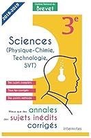Mieux que des annales : des sujets inédits corrigés - Diplôme National du Brevet Sciences - 3e: Troisième - Épreuve de Sciences : Physique - Chimie - Technologie - SVT - DNB 1982952202 Book Cover