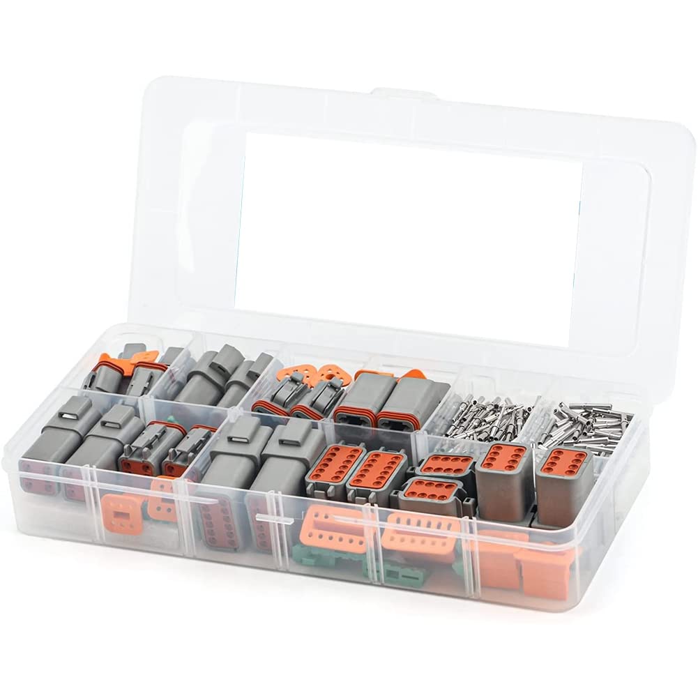 Yoiimiya 188PCS Deutsch DT Gray Connector Kit with 16 Solid Yoiimiya 188PCS Deutsch DT Gray Connector Kit with 16 Solid