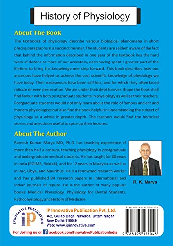 Image of History of Physiology - For Postgraduate Students (First Edition, 2021)