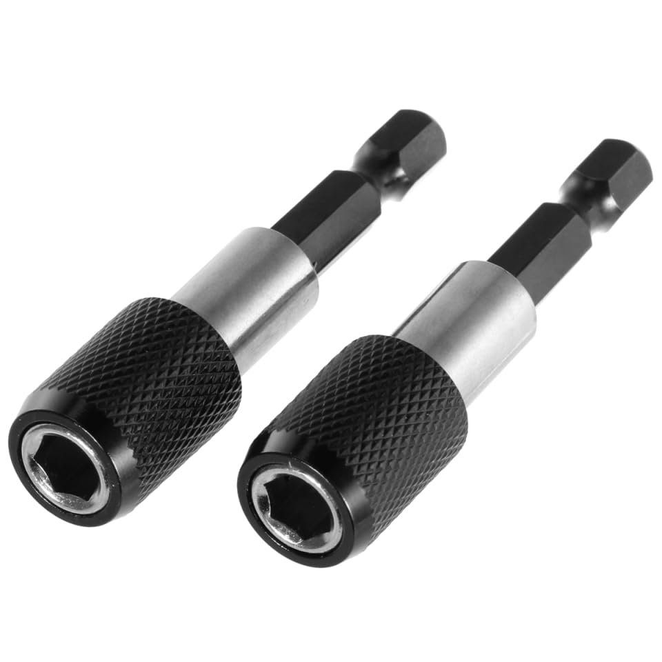 UPKOCH Quick Release Magnetic Screwdriver Bit Holder Extension Bar 1/4 Inch Hex Shank Locking Bit Holder for Drill Impact Driver Fast Changes 2.36In Length