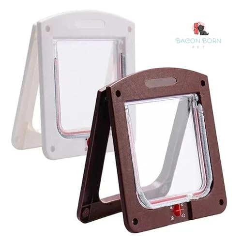 Portinha Porta Passagem Gato Cachorro Pequeno Porte19x 20 X 5cm Tamanho M (Marrom)