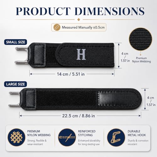 Image of 2PCS Buckleless Belt Hook Set | Elastic Waist Belt with Metal Hook & Hook Loop Closure | Invisible Stretch Waistband for Jeans, Trousers, Workwear & Daily Use