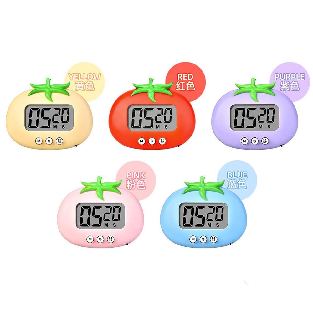 Timer elettronico a forma di pomodoro, timer da cucina da 99 minuti, timer da cucina, timer da cucina, contatori di allarme, gadget per la casa, gestione del tempo (blu), GRB1023