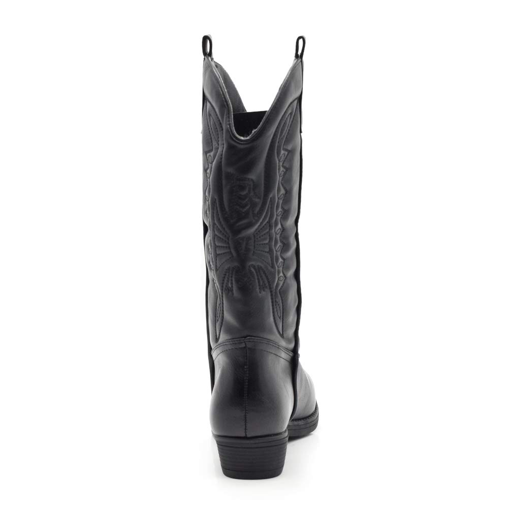 Botas tejanas de mujer, estilo vaquero western con punta, camperas étnicas DT-16 Size: