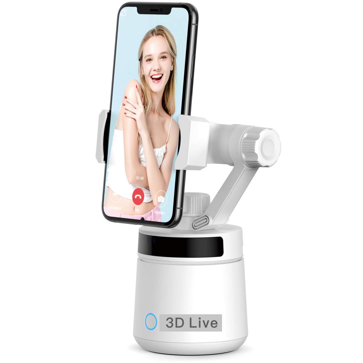 All-in-One Selfie Stick 360 Degree Rotation,Auto Face & Object Tracking Smart Shooting Camera Phone Holder Multi-platform and Live Broadcast With Battery Powered And Mobile Charging For All Phones