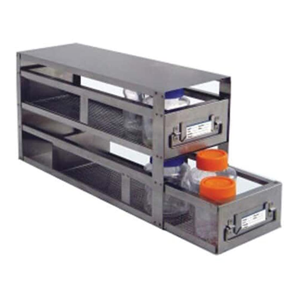 Argos Technologies RDB2A Upright Freezer Drawer Rack for Storage Bottle, ó 4 13/16" H, 2 Drawer with 15 x 4 1/2" Area, 16 1/2" Length, 9 15/16" Height, 5 1/2" Width